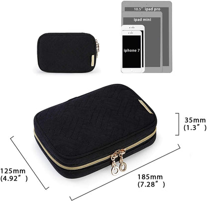 Jewelry Organizer Case Large Travel Jewelry Storage Bag for Necklace, Earrings, Rings, Bracelet, Soft Pink