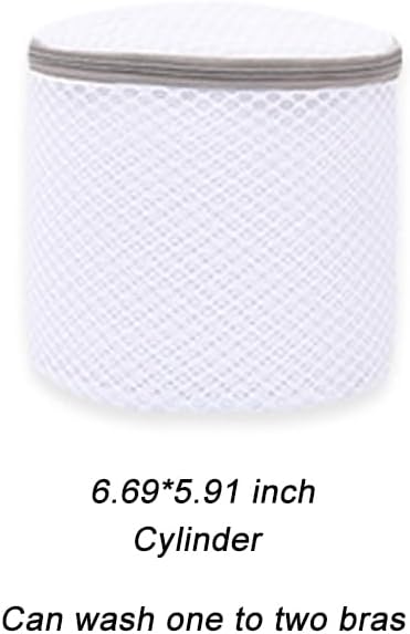 Mesh Laundry Bags with Zipper - Travel Storage Organizer for Delicate Clothing, Bras, Hosiery & Underwear Light Gray 6.69 x 5.91 inch