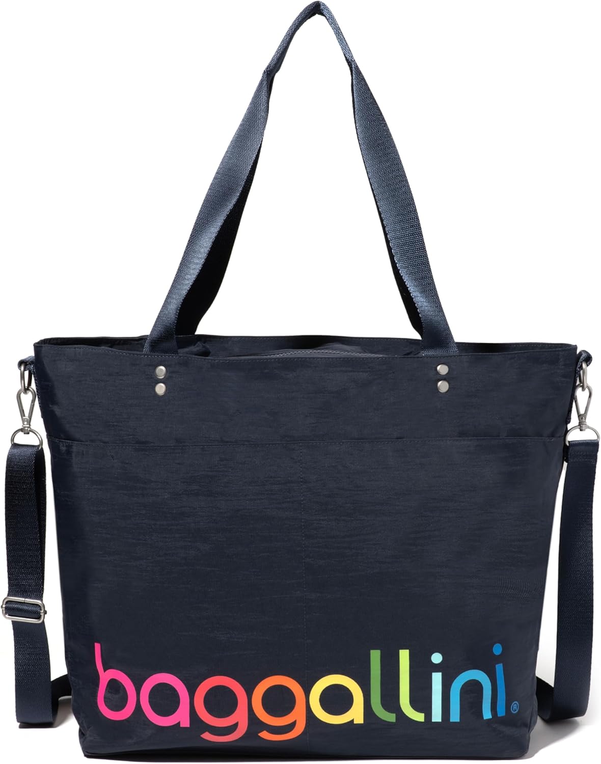 Carryall Tote - Lightweight Nylon Zipper Top Weekender Travel Beach Bag w/Luggage Sleeve