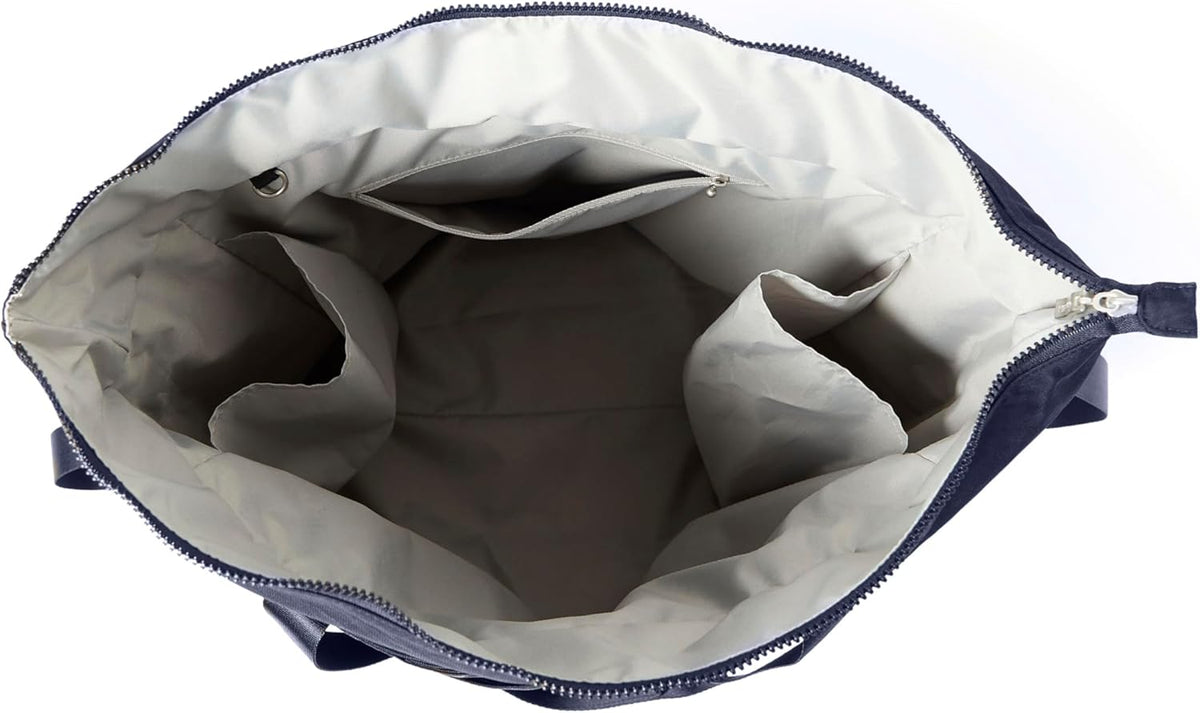 Carryall Tote - Lightweight Nylon Zipper Top Weekender Travel Beach Bag w/Luggage Sleeve