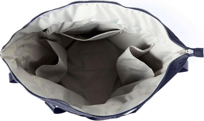 Carryall Tote - Lightweight Nylon Zipper Top Weekender Travel Beach Bag w/Luggage Sleeve