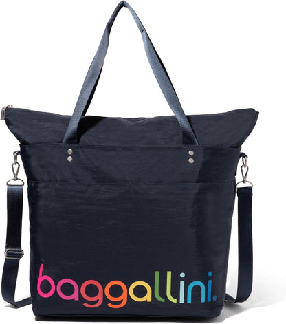 Carryall Tote - Lightweight Nylon Zipper Top Weekender Travel Beach Bag w/Luggage Sleeve