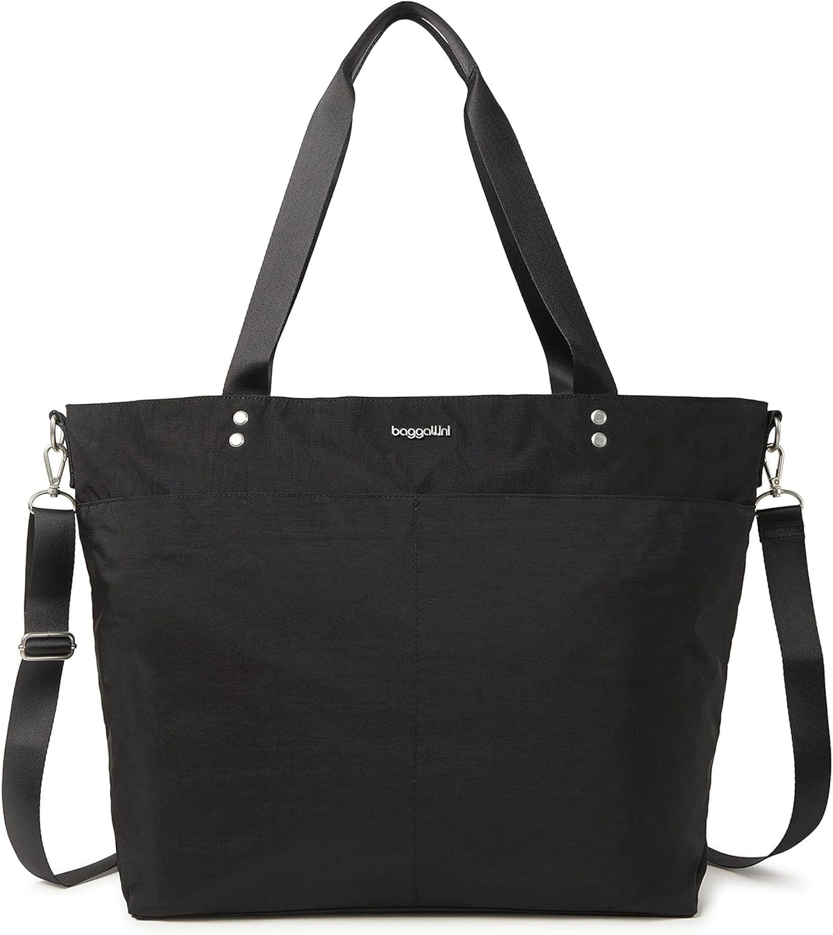 Carryall Tote - Lightweight Nylon Zipper Top Weekender Travel Beach Bag w/Luggage Sleeve