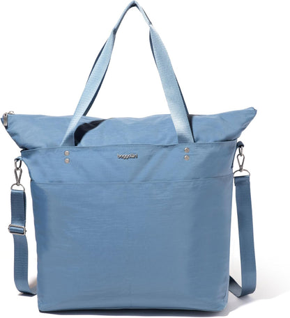 Carryall Tote - Lightweight Nylon Zipper Top Weekender Travel Beach Bag w/Luggage Sleeve