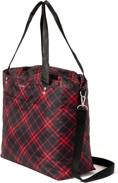 Carryall Tote - Lightweight Nylon Zipper Top Weekender Travel Beach Bag w/Luggage Sleeve