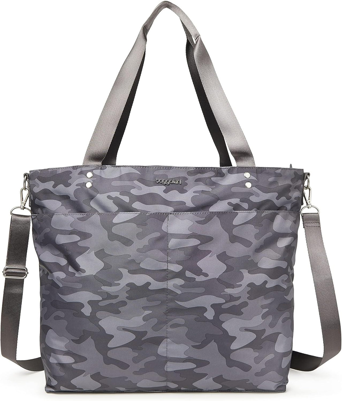 Carryall Tote - Lightweight Nylon Zipper Top Weekender Travel Beach Bag w/Luggage Sleeve