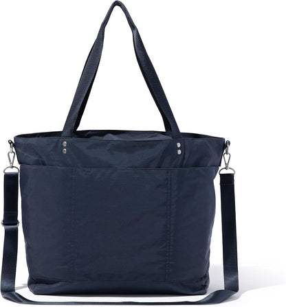 Carryall Tote - Lightweight Nylon Zipper Top Weekender Travel Beach Bag w/Luggage Sleeve