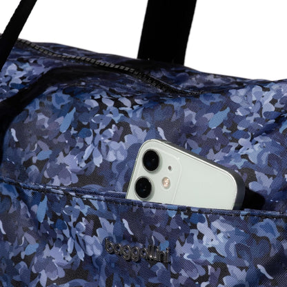 Carryall Tote - Lightweight Nylon Zipper Top Weekender Travel Beach Bag w/Luggage Sleeve