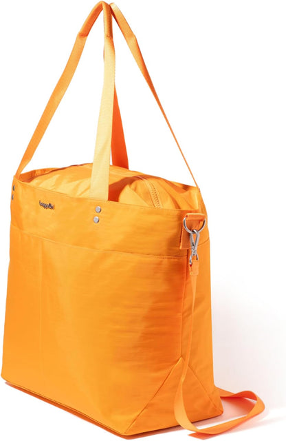 Carryall Tote - Lightweight Nylon Zipper Top Weekender Travel Beach Bag w/Luggage Sleeve