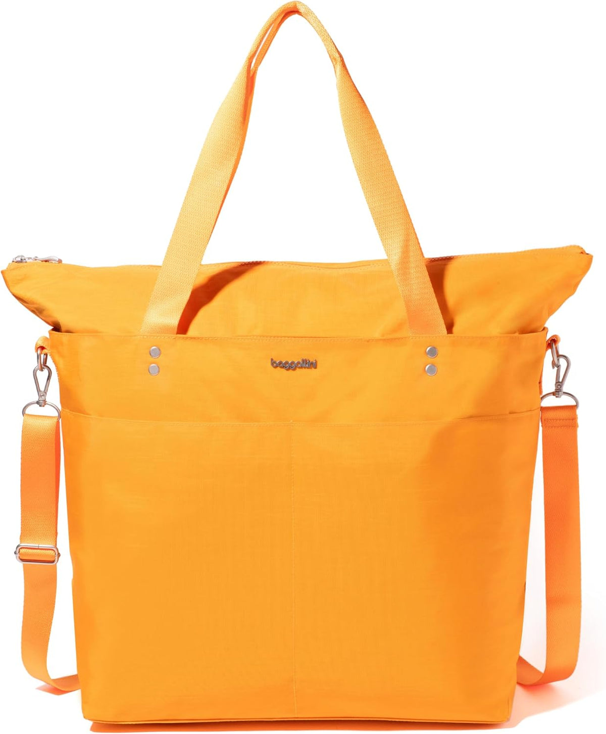 Carryall Tote - Lightweight Nylon Zipper Top Weekender Travel Beach Bag w/Luggage Sleeve