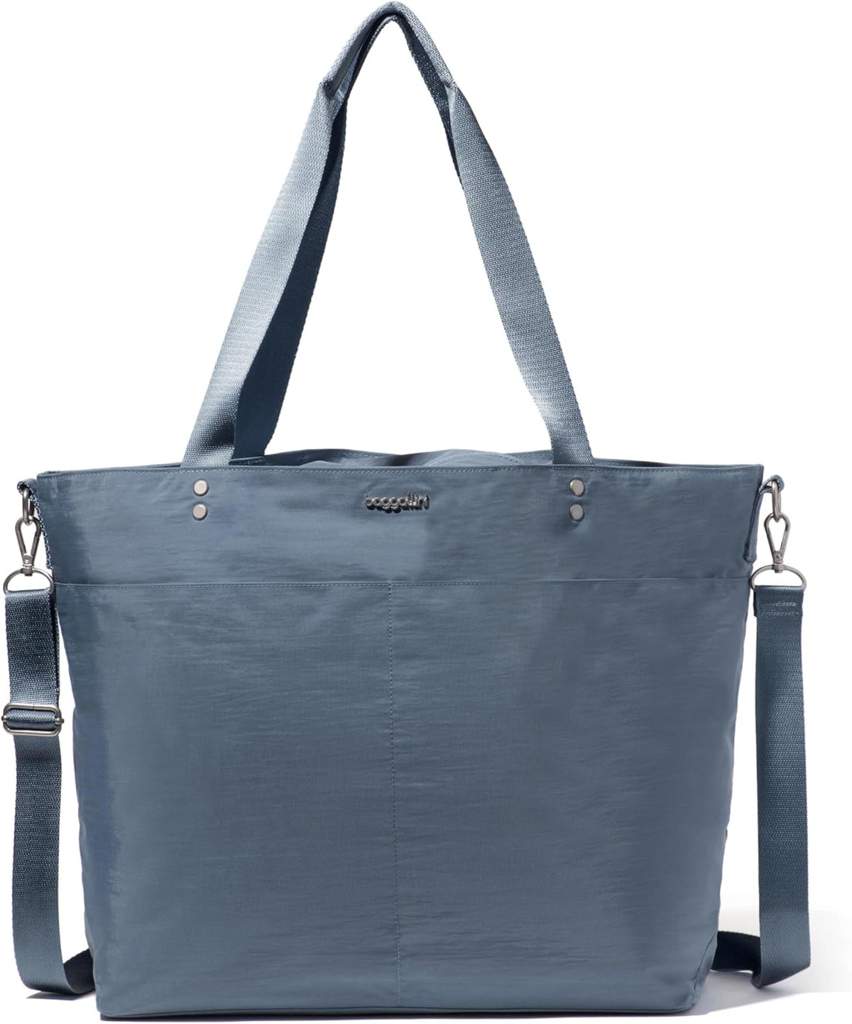 Carryall Tote - Lightweight Nylon Zipper Top Weekender Travel Beach Bag w/Luggage Sleeve