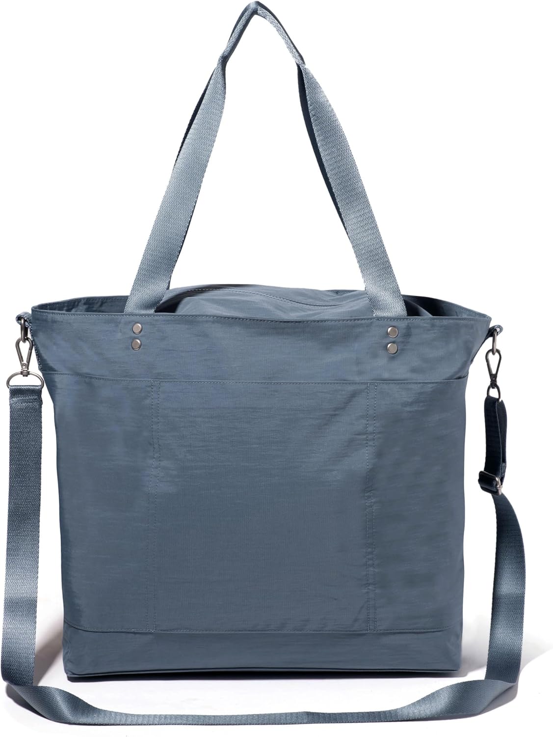 Carryall Tote - Lightweight Nylon Zipper Top Weekender Travel Beach Bag w/Luggage Sleeve