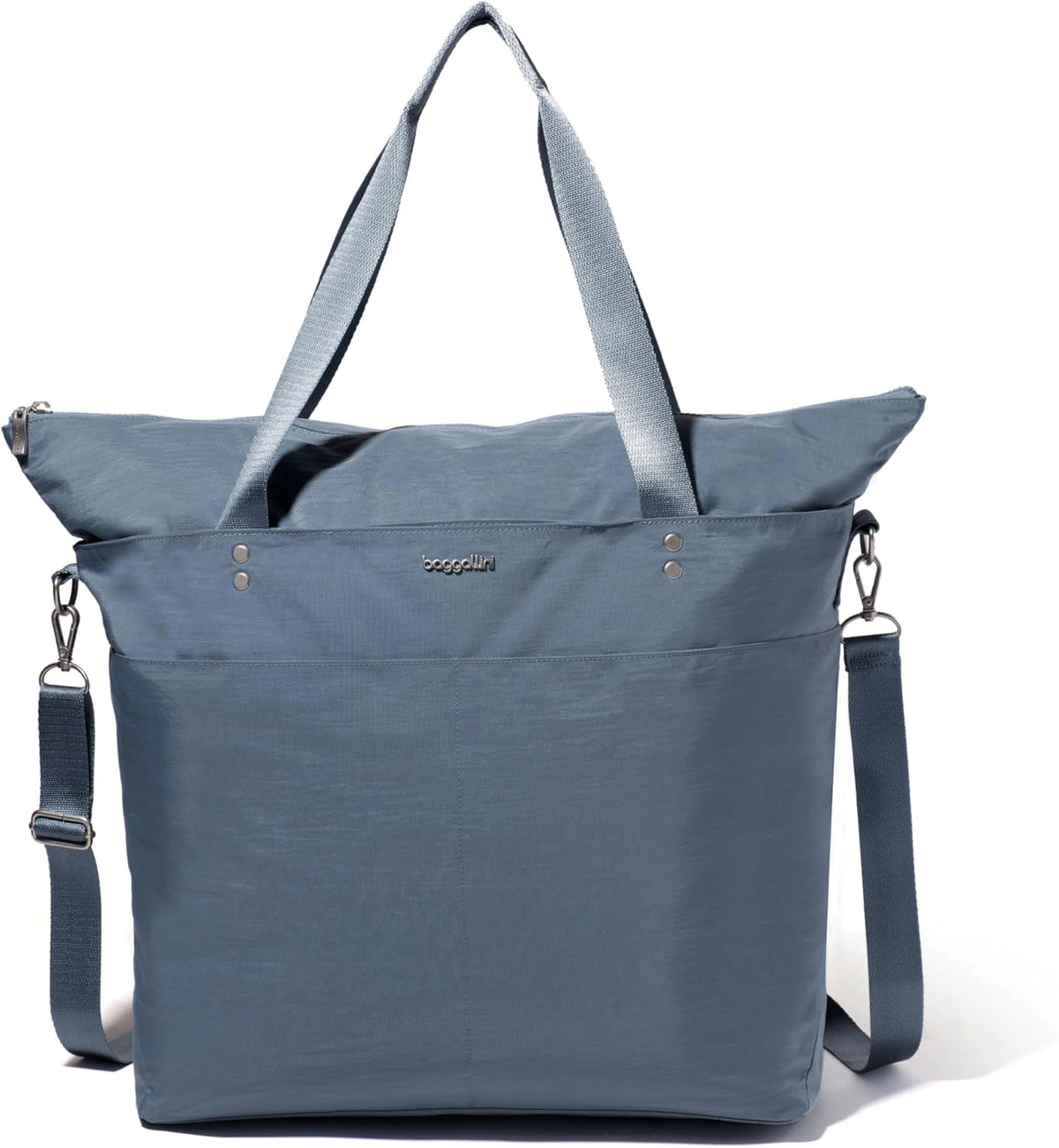 Carryall Tote - Lightweight Nylon Zipper Top Weekender Travel Beach Bag w/Luggage Sleeve