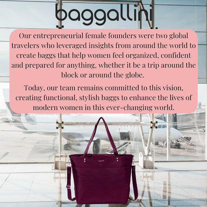 Carryall Tote - Lightweight Nylon Zipper Top Weekender Travel Beach Bag w/Luggage Sleeve