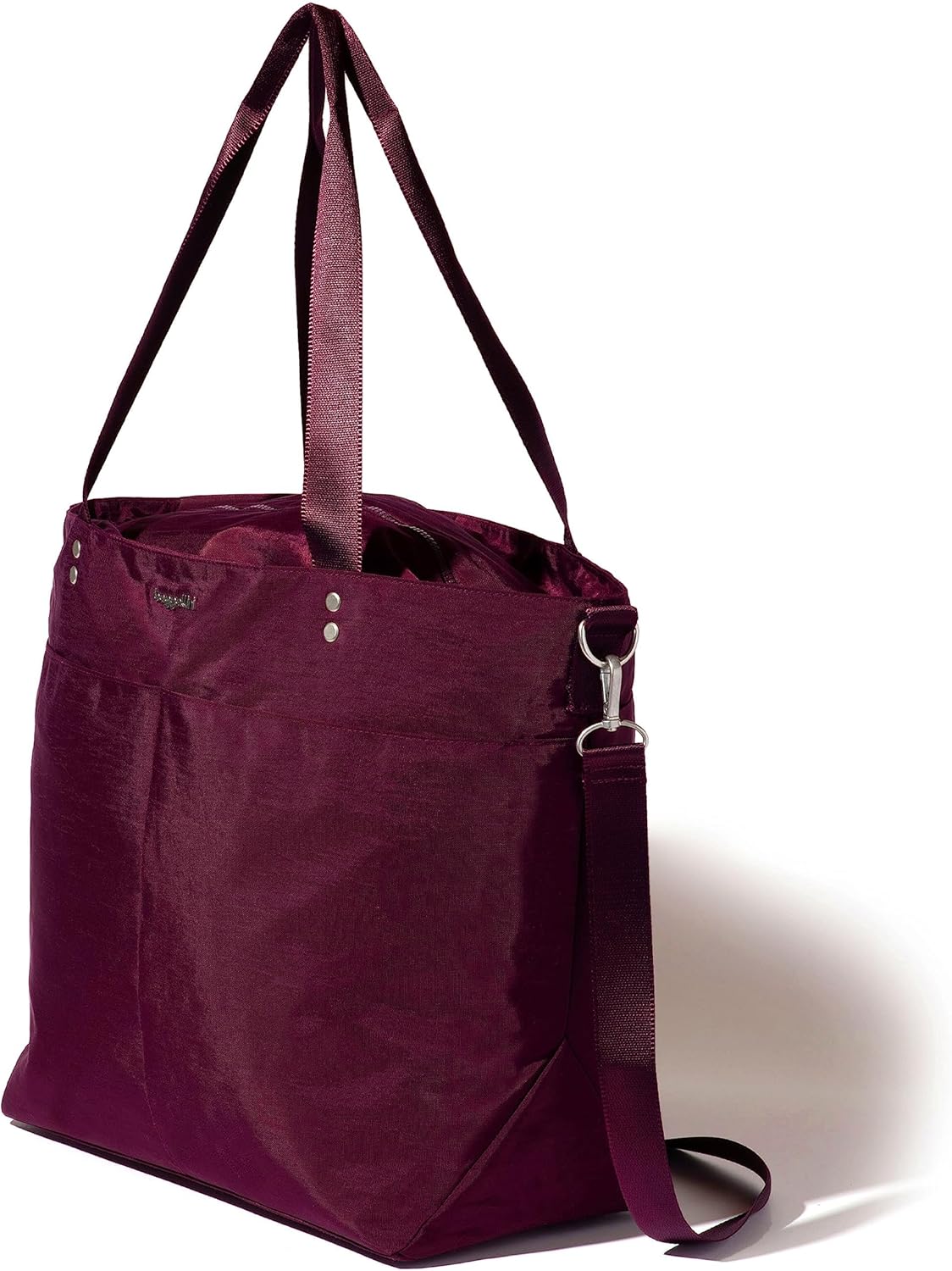 Carryall Tote - Lightweight Nylon Zipper Top Weekender Travel Beach Bag w/Luggage Sleeve
