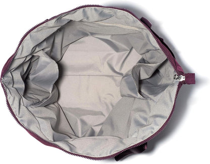 Carryall Tote - Lightweight Nylon Zipper Top Weekender Travel Beach Bag w/Luggage Sleeve