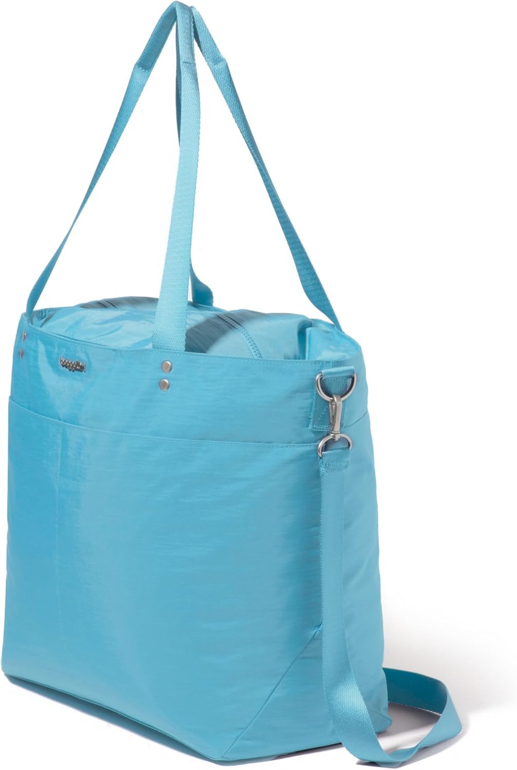 Carryall Tote - Lightweight Nylon Zipper Top Weekender Travel Beach Bag w/Luggage Sleeve
