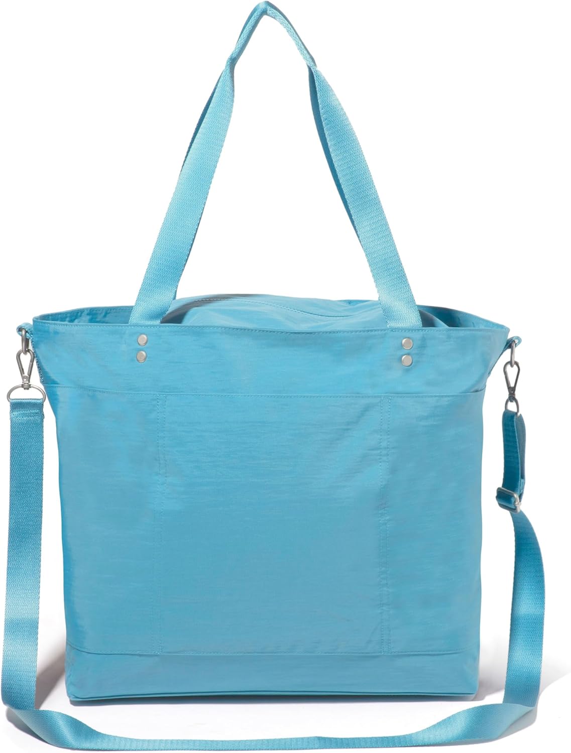 Carryall Tote - Lightweight Nylon Zipper Top Weekender Travel Beach Bag w/Luggage Sleeve