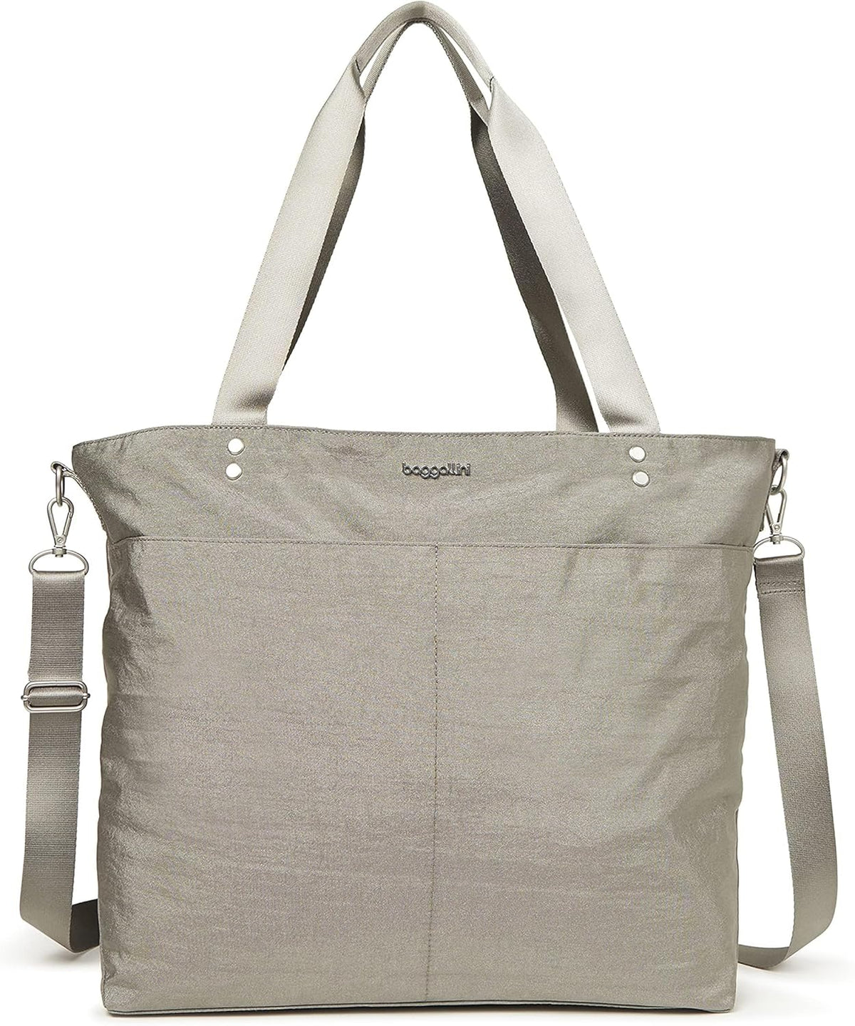 Carryall Tote - Lightweight Nylon Zipper Top Weekender Travel Beach Bag w/Luggage Sleeve