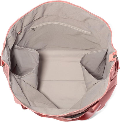 Carryall Tote - Lightweight Nylon Zipper Top Weekender Travel Beach Bag w/Luggage Sleeve