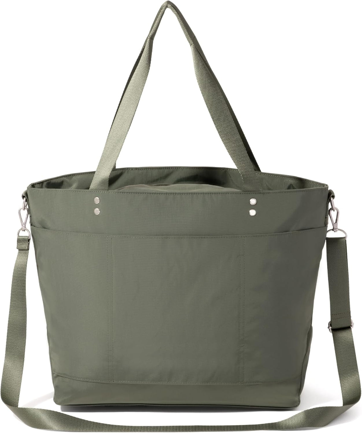 Carryall Tote - Lightweight Nylon Zipper Top Weekender Travel Beach Bag w/Luggage Sleeve