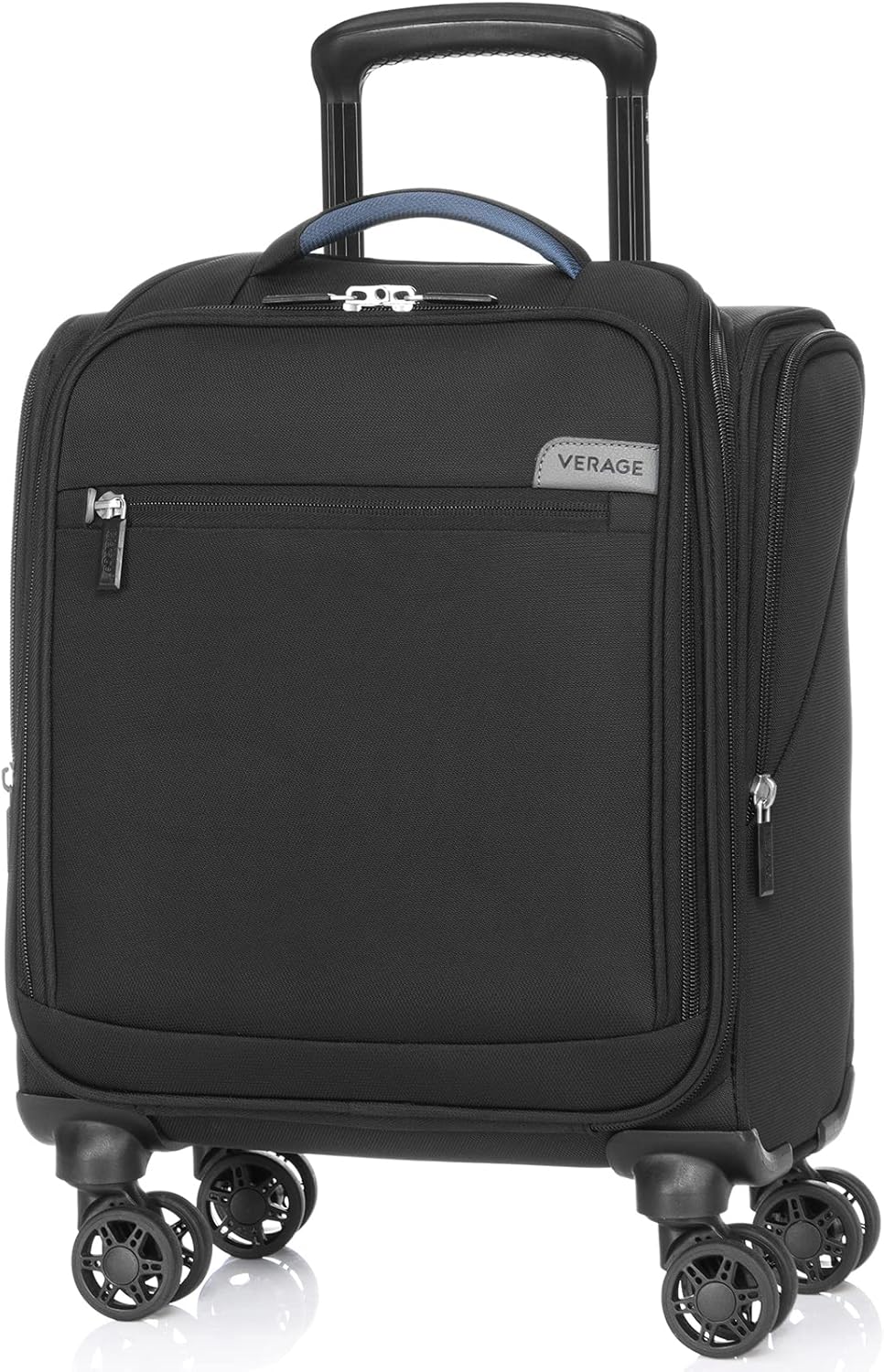Underseat Carry On Luggage with Wheels & USB Port,14 inch Cloud Gray Wheeled Spinner Carry-on Luggages Bags for Airlines, Lightweight Overnight Suitcase for Men Women