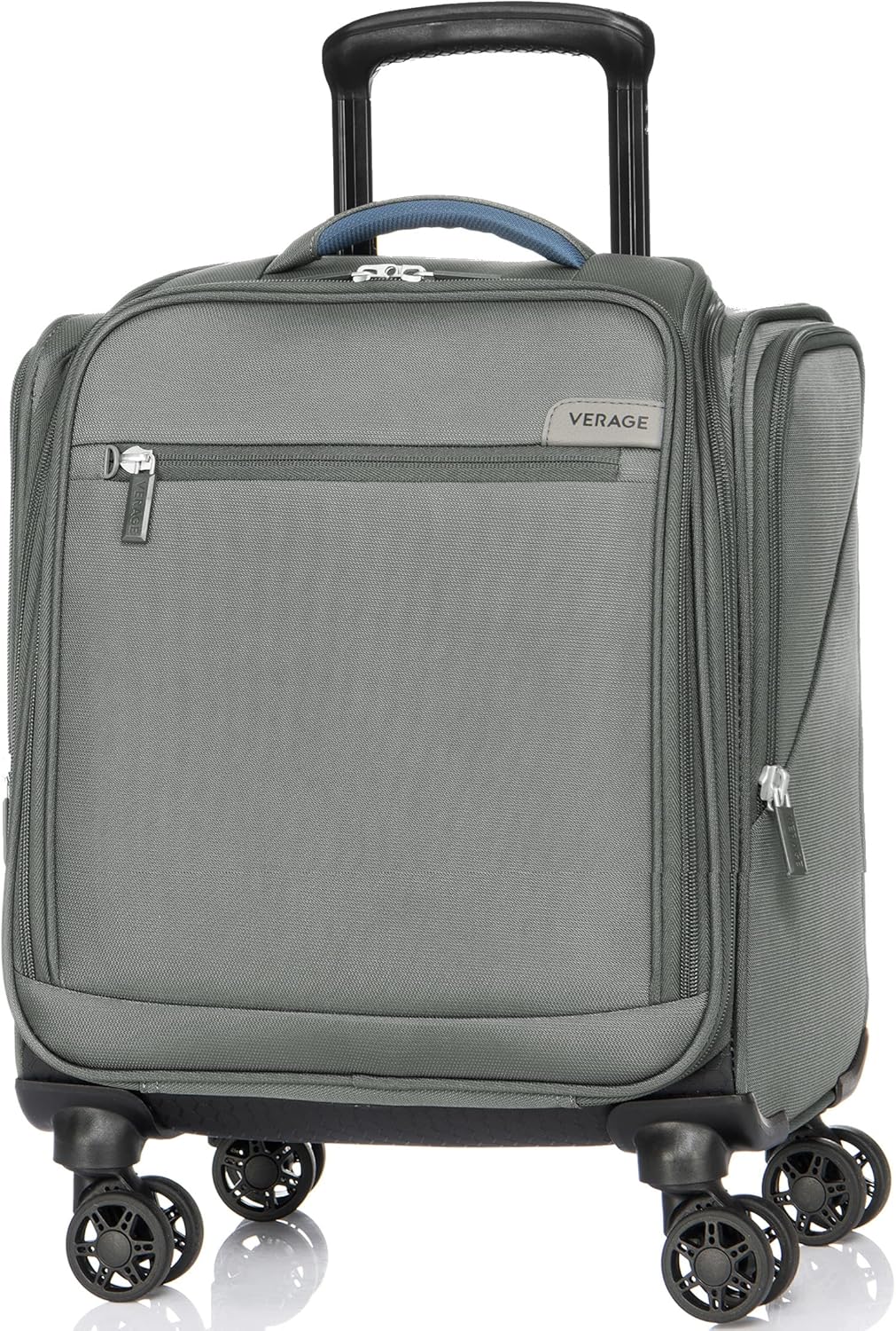 Underseat Carry On Luggage with Wheels & USB Port,14 inch Cloud Gray Wheeled Spinner Carry-on Luggages Bags for Airlines, Lightweight Overnight Suitcase for Men Women