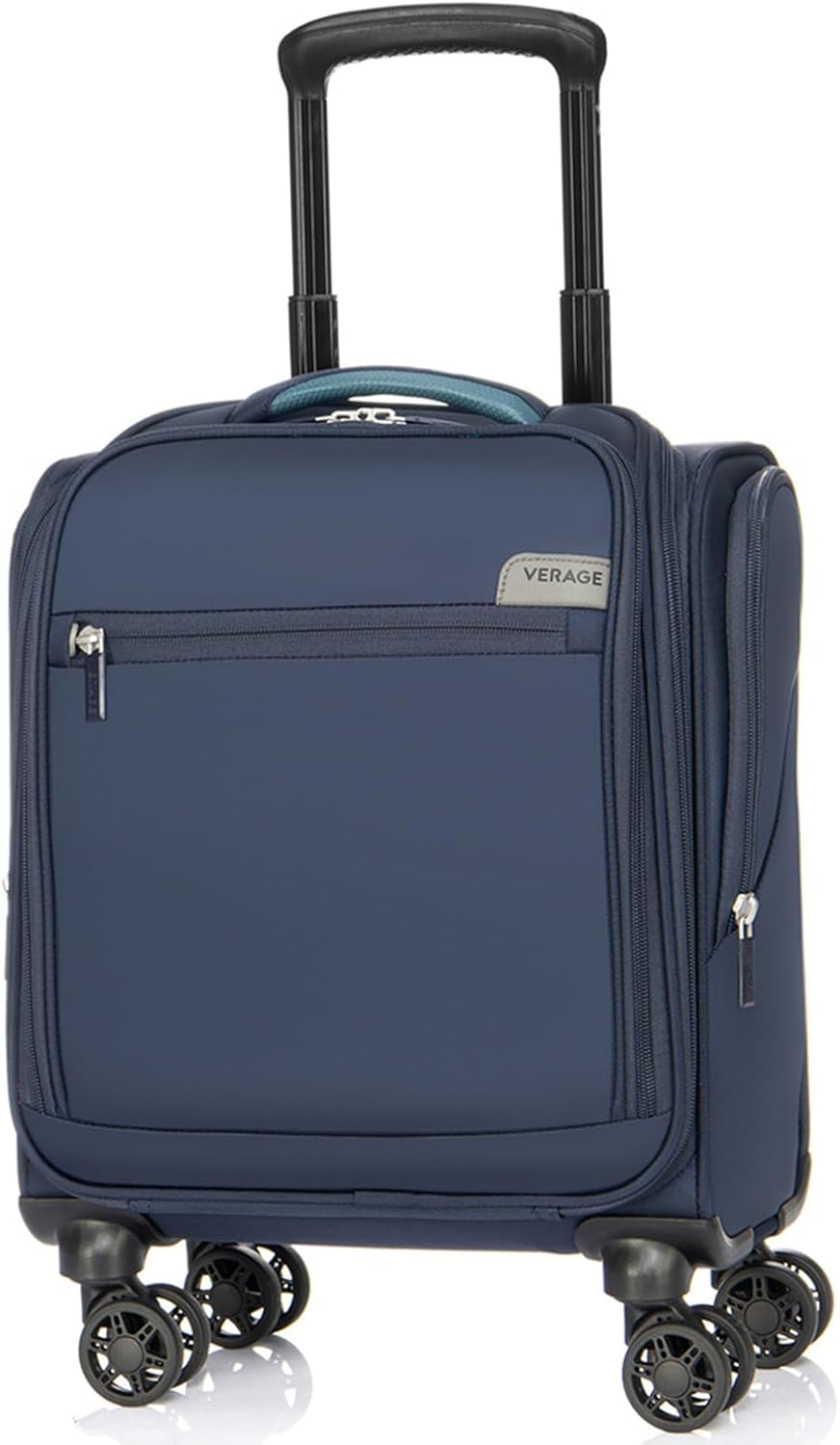Underseat Carry On Luggage with Wheels & USB Port,14 inch Cloud Gray Wheeled Spinner Carry-on Luggages Bags for Airlines, Lightweight Overnight Suitcase for Men Women