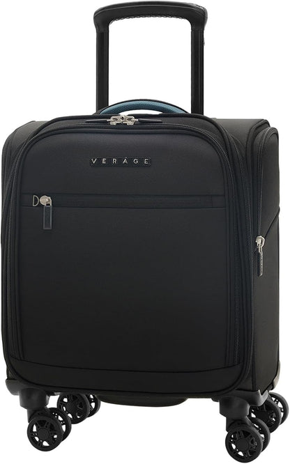 Underseat Carry On Luggage with Wheels & USB Port,14 inch Cloud Gray Wheeled Spinner Carry-on Luggages Bags for Airlines, Lightweight Overnight Suitcase for Men Women
