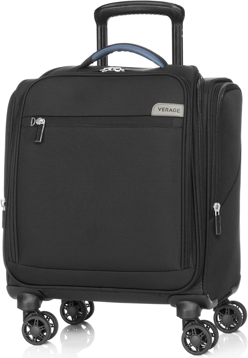 Underseat Carry On Luggage with Wheels & USB Port,14 inch Cloud Gray Wheeled Spinner Carry-on Luggages Bags for Airlines, Lightweight Overnight Suitcase for Men Women