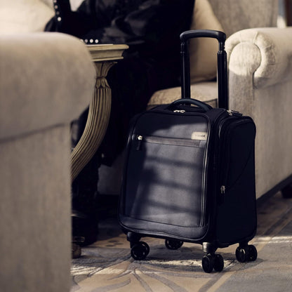 Underseat Carry On Luggage with Wheels & USB Port,14 inch Cloud Gray Wheeled Spinner Carry-on Luggages Bags for Airlines, Lightweight Overnight Suitcase for Men Women