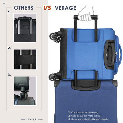 Underseat Carry On Luggage with Wheels & USB Port,14 inch Cloud Gray Wheeled Spinner Carry-on Luggages Bags for Airlines, Lightweight Overnight Suitcase for Men Women