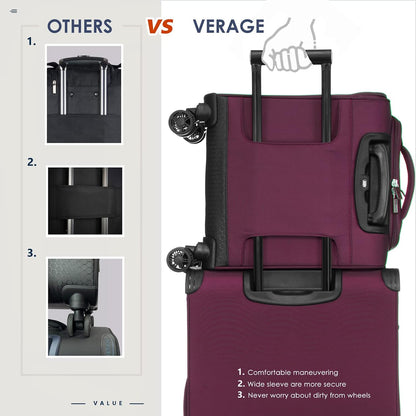 Underseat Carry On Luggage with Wheels & USB Port,14 inch Cloud Gray Wheeled Spinner Carry-on Luggages Bags for Airlines, Lightweight Overnight Suitcase for Men Women