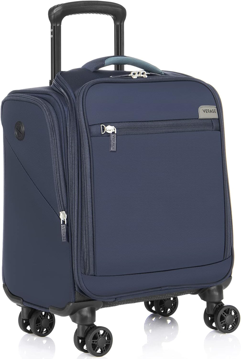 Underseat Carry On Luggage with Wheels & USB Port,14 inch Cloud Gray Wheeled Spinner Carry-on Luggages Bags for Airlines, Lightweight Overnight Suitcase for Men Women