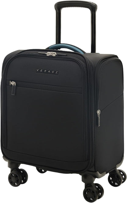 Underseat Carry On Luggage with Wheels & USB Port,14 inch Cloud Gray Wheeled Spinner Carry-on Luggages Bags for Airlines, Lightweight Overnight Suitcase for Men Women