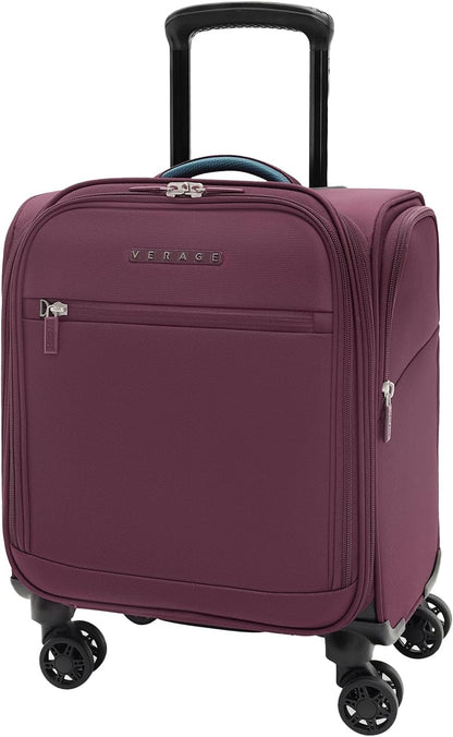 Underseat Carry On Luggage with Wheels & USB Port,14 inch Cloud Gray Wheeled Spinner Carry-on Luggages Bags for Airlines, Lightweight Overnight Suitcase for Men Women