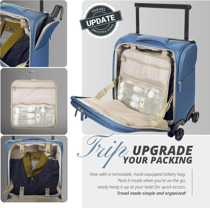 Underseat Carry On Luggage with Wheels & USB Port,14 inch Cloud Gray Wheeled Spinner Carry-on Luggages Bags for Airlines, Lightweight Overnight Suitcase for Men Women