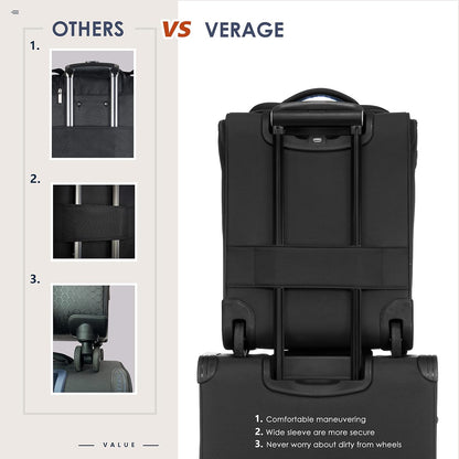 Underseat Carry On Luggage with Wheels & USB Port,14 inch Cloud Gray Wheeled Spinner Carry-on Luggages Bags for Airlines, Lightweight Overnight Suitcase for Men Women