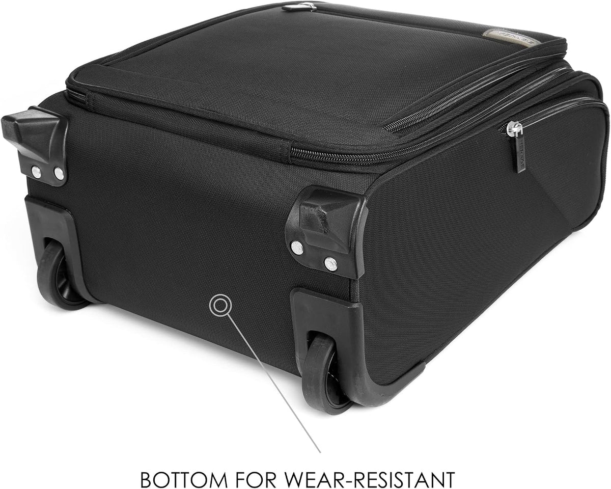 Underseat Carry On Luggage with Wheels & USB Port,14 inch Cloud Gray Wheeled Spinner Carry-on Luggages Bags for Airlines, Lightweight Overnight Suitcase for Men Women