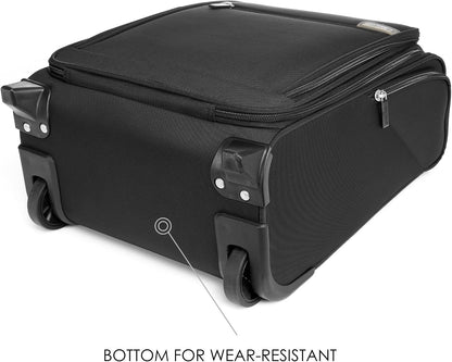 Underseat Carry On Luggage with Wheels & USB Port,14 inch Cloud Gray Wheeled Spinner Carry-on Luggages Bags for Airlines, Lightweight Overnight Suitcase for Men Women