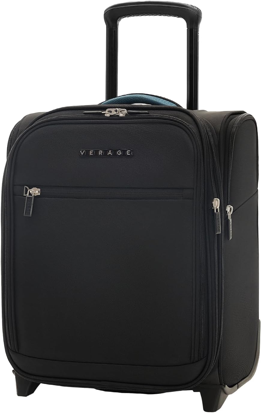 Underseat Carry On Luggage with Wheels & USB Port,14 inch Cloud Gray Wheeled Spinner Carry-on Luggages Bags for Airlines, Lightweight Overnight Suitcase for Men Women
