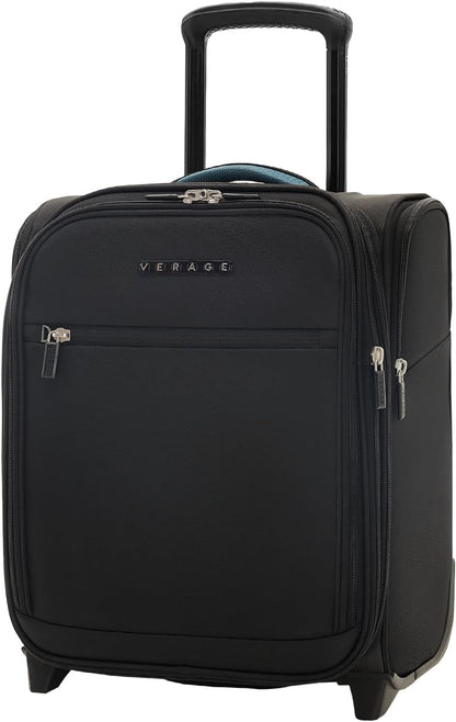 Underseat Carry On Luggage with Wheels & USB Port,14 inch Cloud Gray Wheeled Spinner Carry-on Luggages Bags for Airlines, Lightweight Overnight Suitcase for Men Women