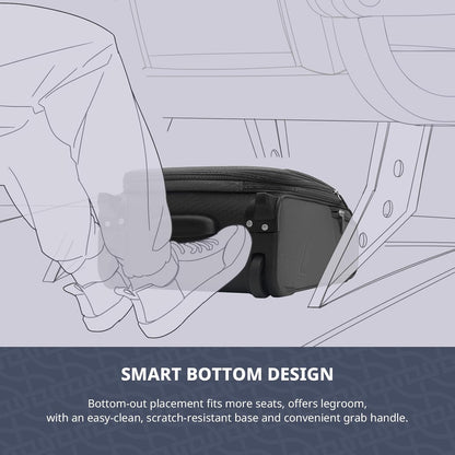 Underseat Carry On Luggage with Wheels & USB Port,14 inch Cloud Gray Wheeled Spinner Carry-on Luggages Bags for Airlines, Lightweight Overnight Suitcase for Men Women