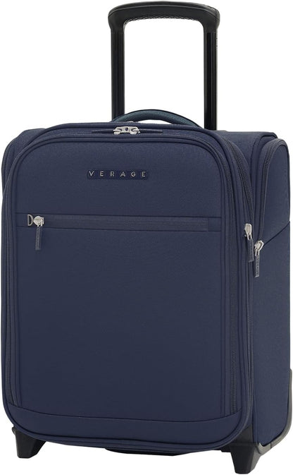 Underseat Carry On Luggage with Wheels & USB Port,14 inch Cloud Gray Wheeled Spinner Carry-on Luggages Bags for Airlines, Lightweight Overnight Suitcase for Men Women
