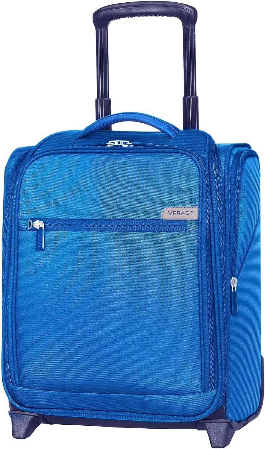 Underseat Carry On Luggage with Wheels & USB Port,14 inch Cloud Gray Wheeled Spinner Carry-on Luggages Bags for Airlines, Lightweight Overnight Suitcase for Men Women