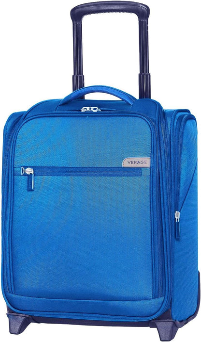 Underseat Carry On Luggage with Wheels & USB Port,14 inch Cloud Gray Wheeled Spinner Carry-on Luggages Bags for Airlines, Lightweight Overnight Suitcase for Men Women