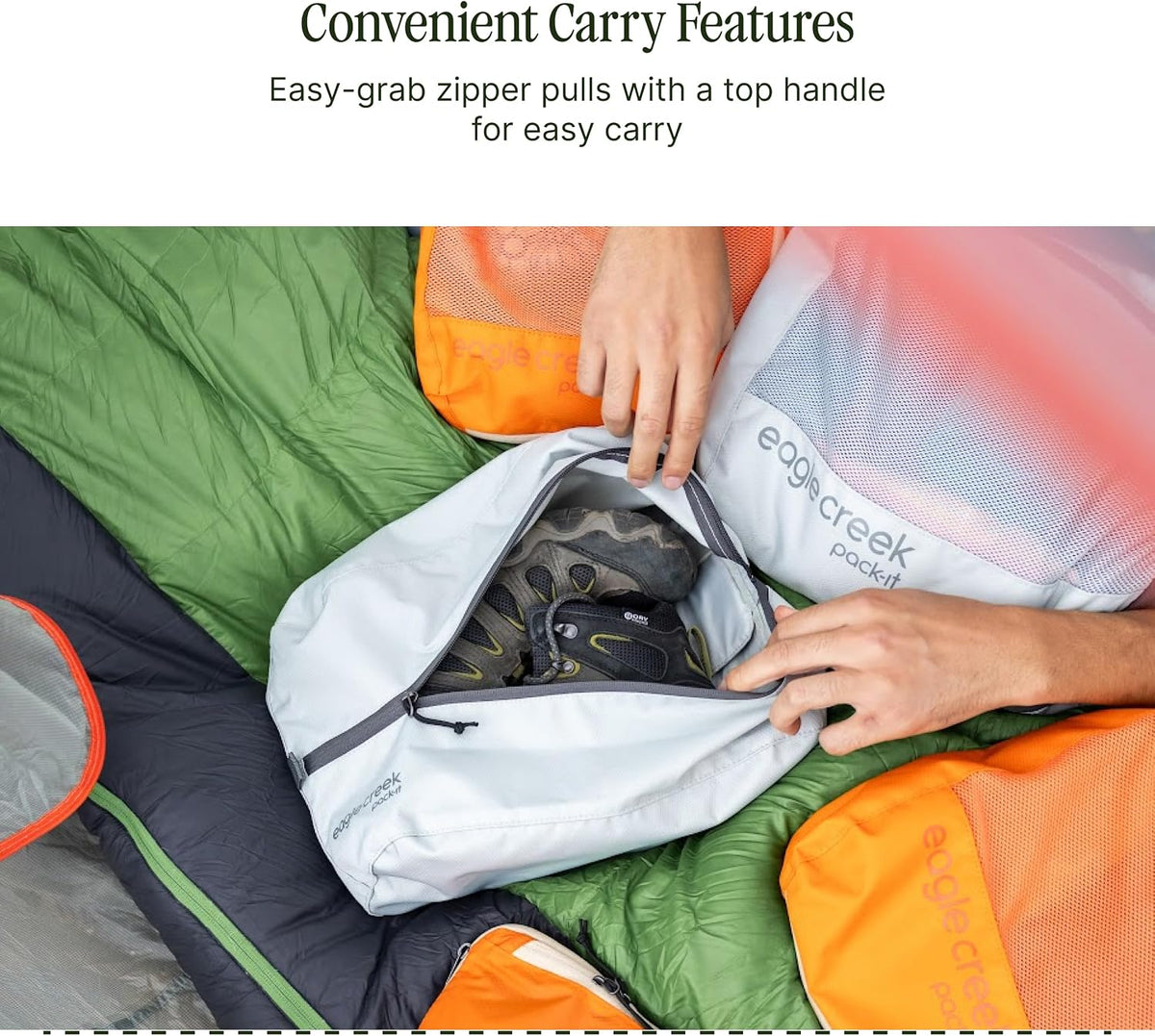 Pack-It Reveal Shoe Sack - Breathable Shoe Storage Sack for Optimizing Luggage Space - Quick-Drying Material - Lightweight - Translucent Fabric - Washable - Ventilate