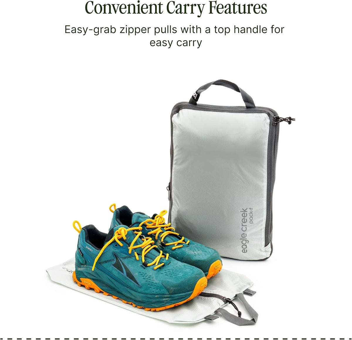 Pack-It Reveal Shoe Sack - Breathable Shoe Storage Sack for Optimizing Luggage Space - Quick-Drying Material - Lightweight - Translucent Fabric - Washable - Ventilate