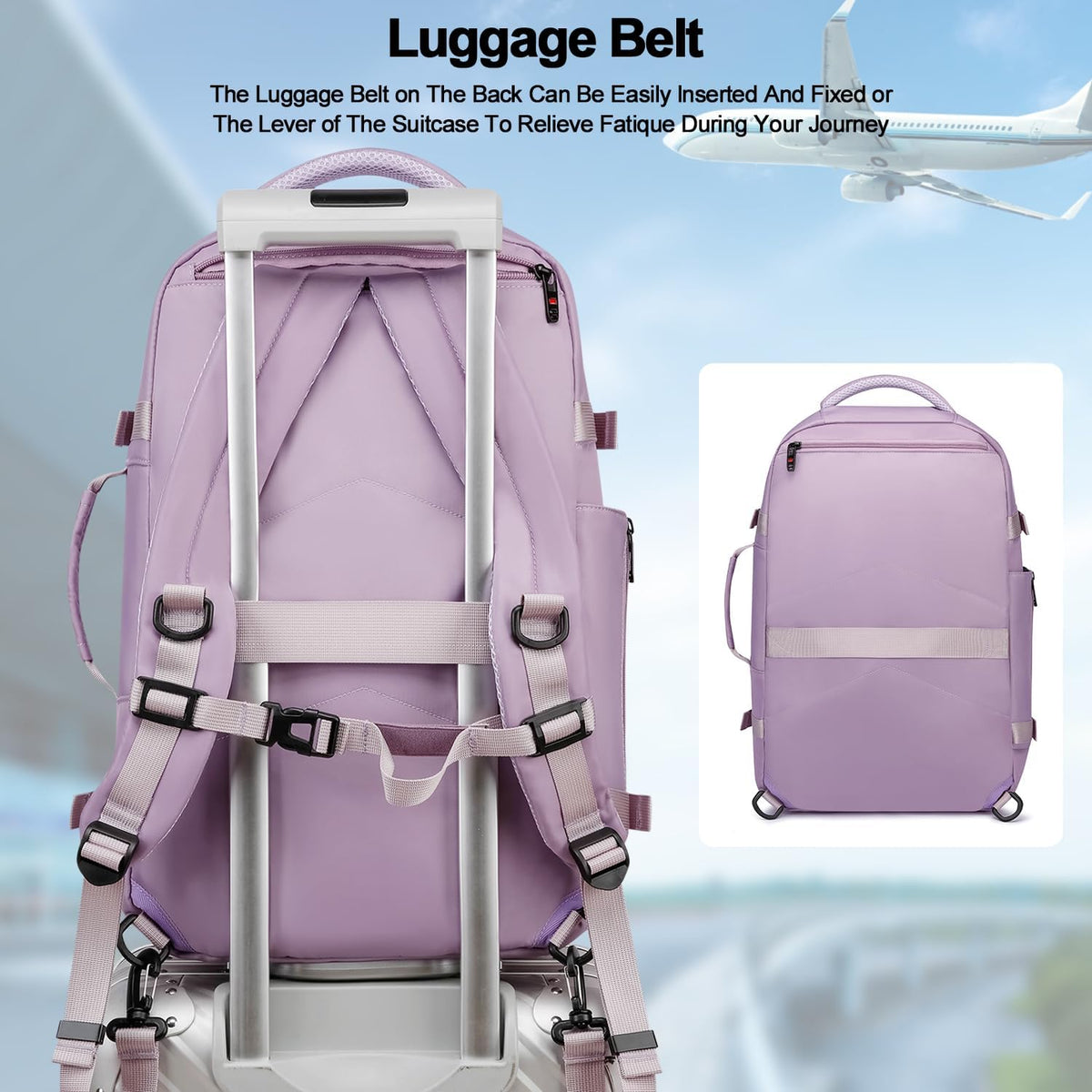 Travel Backpack for Women Men,Flight Approved Carry On Luggage 40L Water Resistant Business Laptop Backpacks Fits TSA 17.3 Inch Computer College Weekender Outdoor Hiking-Grey