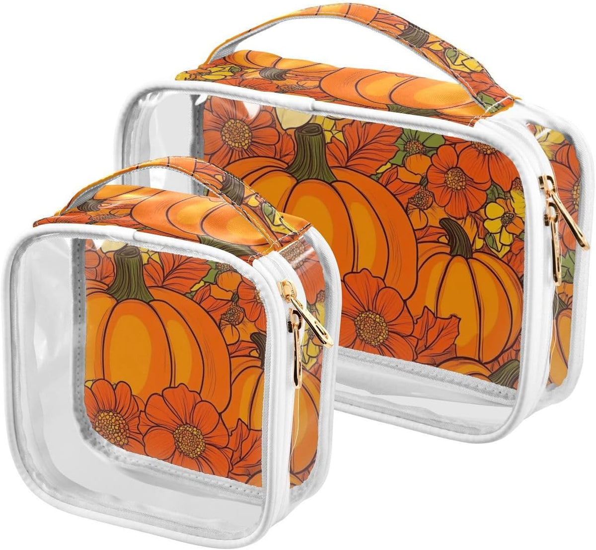 Clear Makeup Bag Approved Clear Travel Toiletry Bag with Zipper Waterproof Organizer Bags Transparent Cosmetic Pouch Traveling 2Pack Tile Color - Colors D
